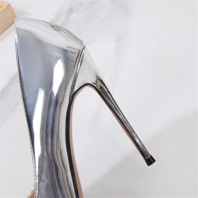 Silver and gold - Drag queen Stilettos - Plus size