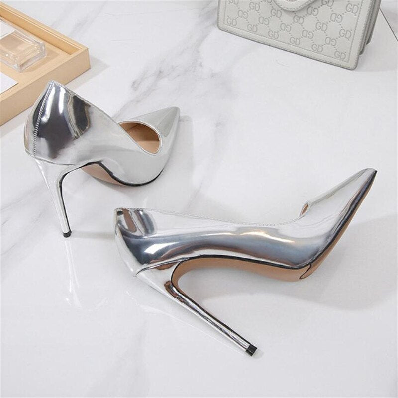 Silver and gold - Drag queen Stilettos - Plus size