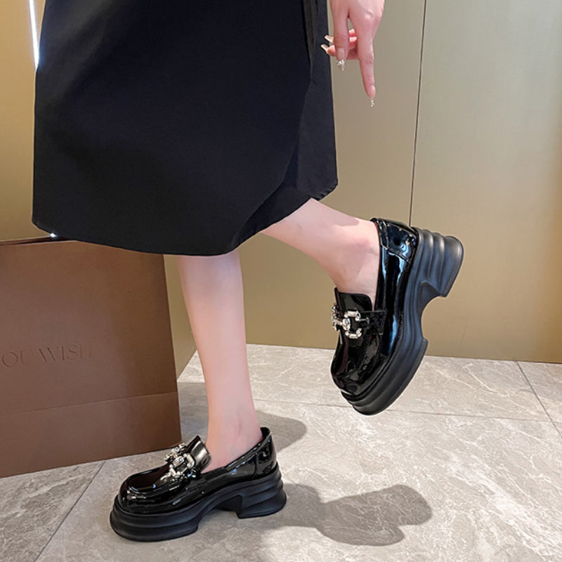 Thick Sole Loafers Plus Size Women's Shoes