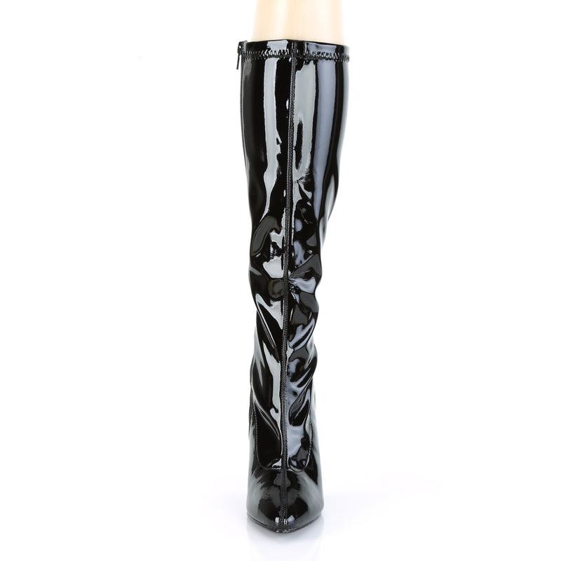 Pleaser Seduce-2000 Black PA Knee-High Stiletto Boots
