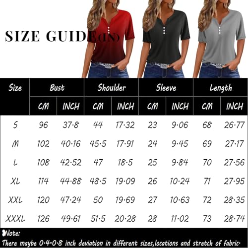 Plus Size Blouses for Women Plus Size Shirts for Curvy Women Casual Clothes for Women Women'S Casual Tops Nye Outfits for Women V Neck Blouses for Women Short Sleeve Cotton Blue XL
