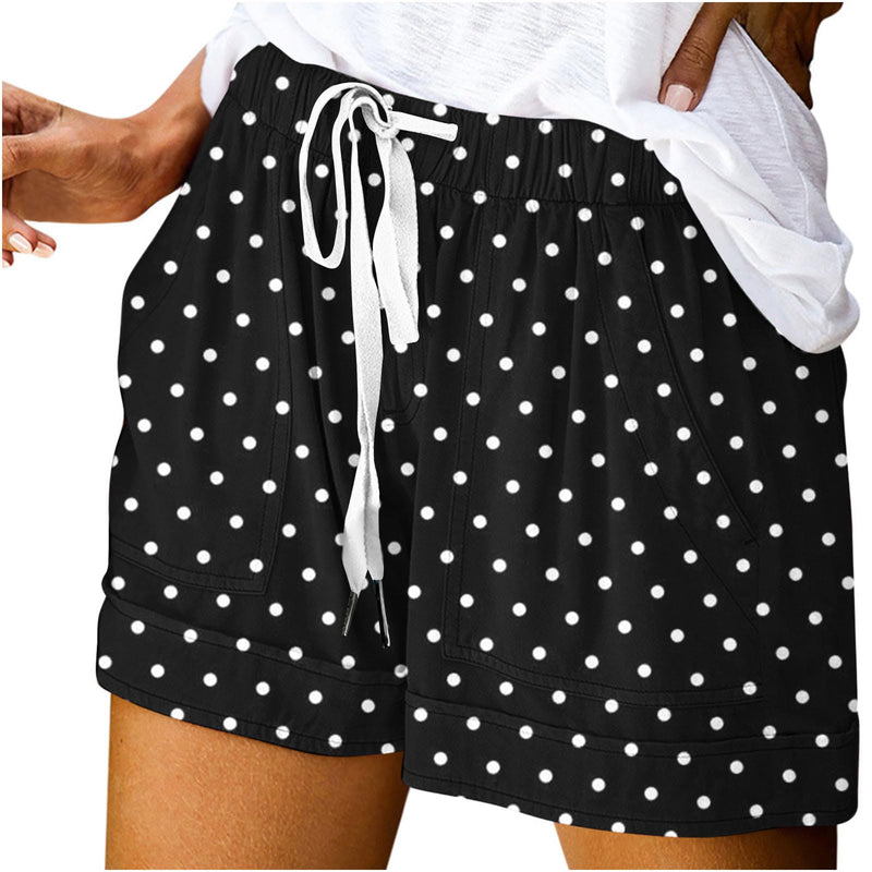 LRMQS shorts for women plus size with pockets Shorts for Women Trendy 2024 Casual Summer Drawstring Shorts with Pockets Beach Loose Elastic Waist Vacation Clothes Prime of Day Deals Today 2024
