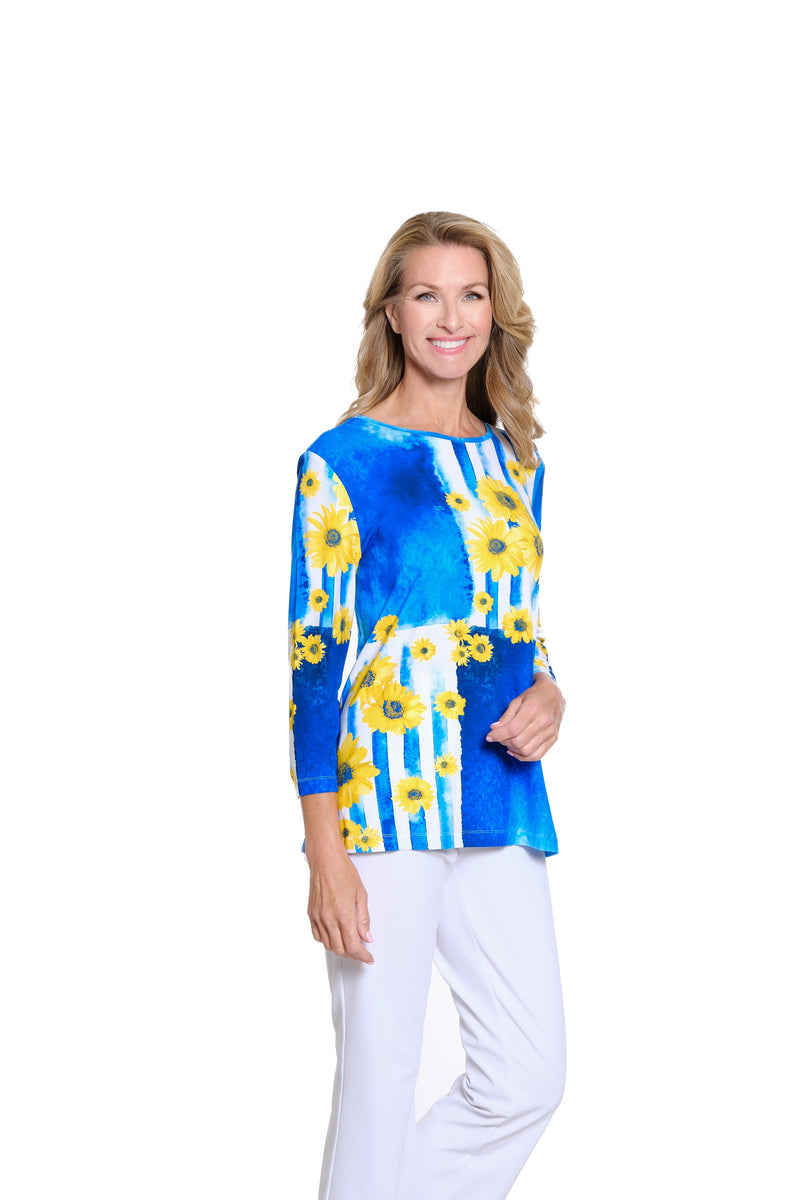 Print Knit Embellished Top - Multi
