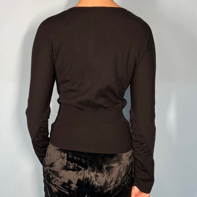 Valentino Embellished Cut Out Knitted Sweater Top