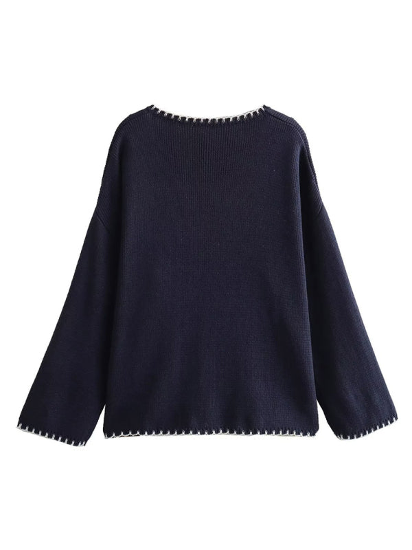 FZ Women's street stitched embellished sweater top