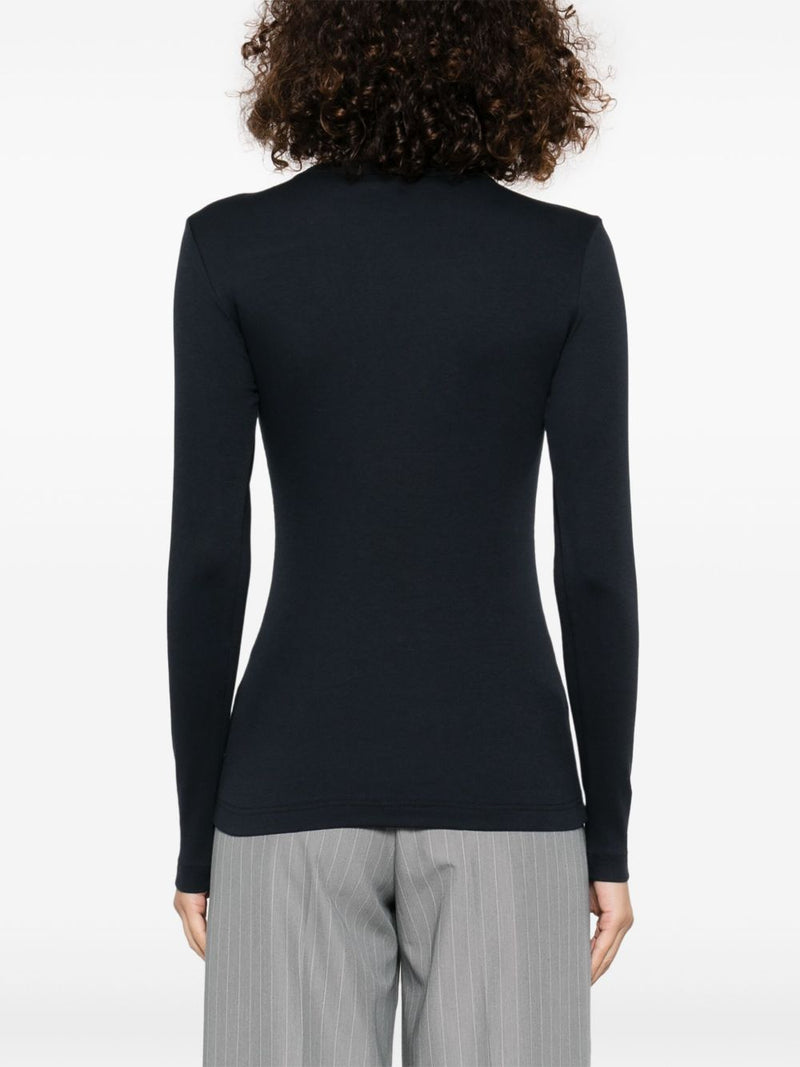 Fabiana Filippi Blue Crewneck Embellished Top