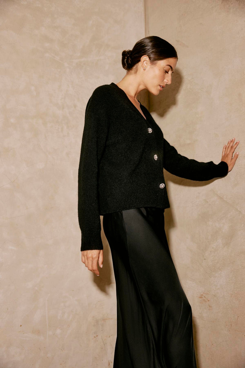 MARTI ALPACA EMBELLISHED CARDIGAN
