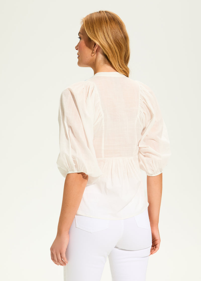 FDJ - EMBELLISHED APPLIQUE BLOUSE