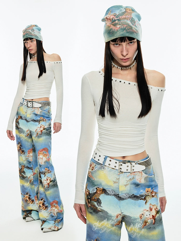 Asymmetric Embellished Blouse