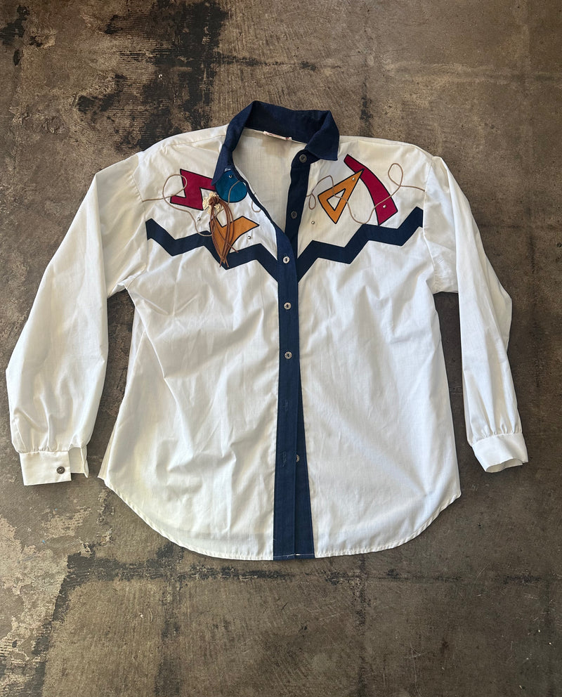 Sunny Lady Embellished Button Down