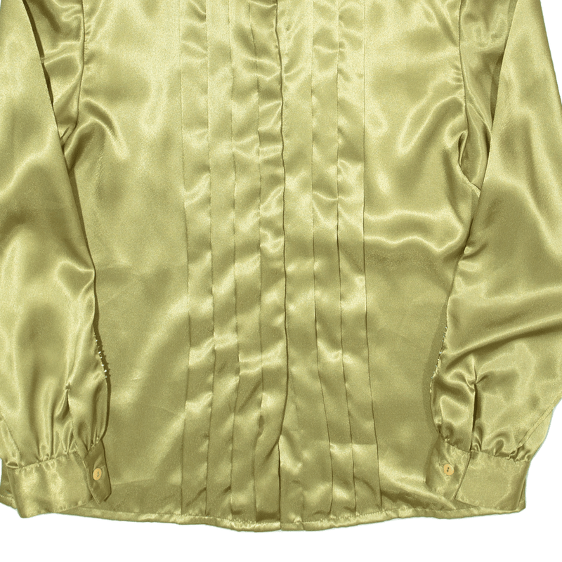 CLASSIC COLLECTION Embellished Womens Plain Shirt Green 90s UK 10