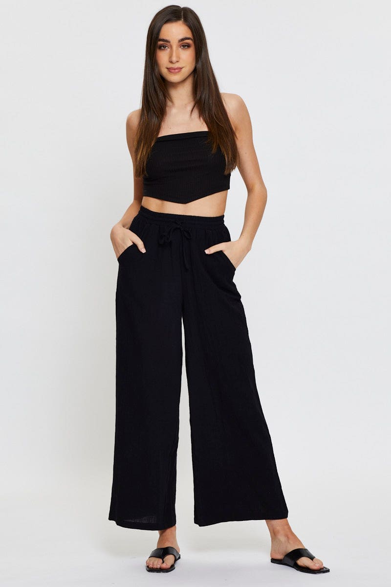 Black Bandeau Top Sleeveless