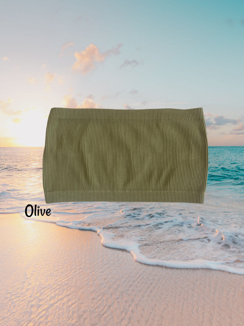 THICK RIBBED BANDEAU