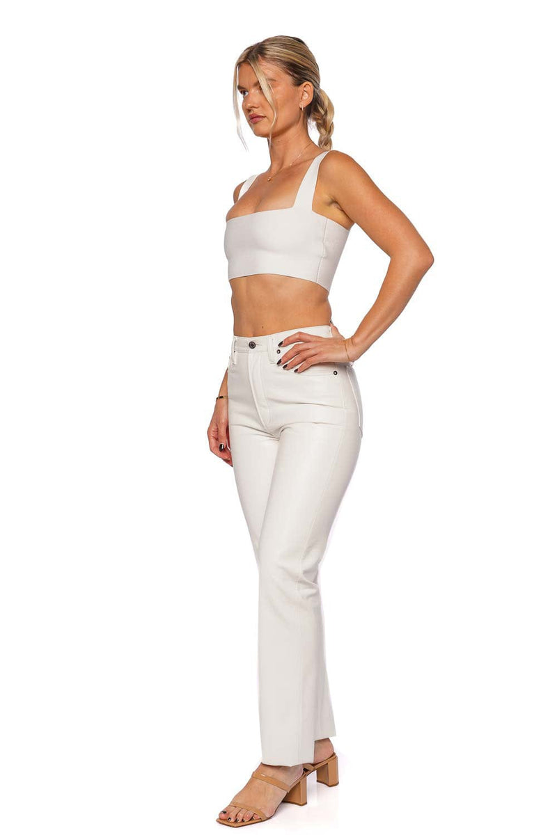 White Bandeau Cropped Top