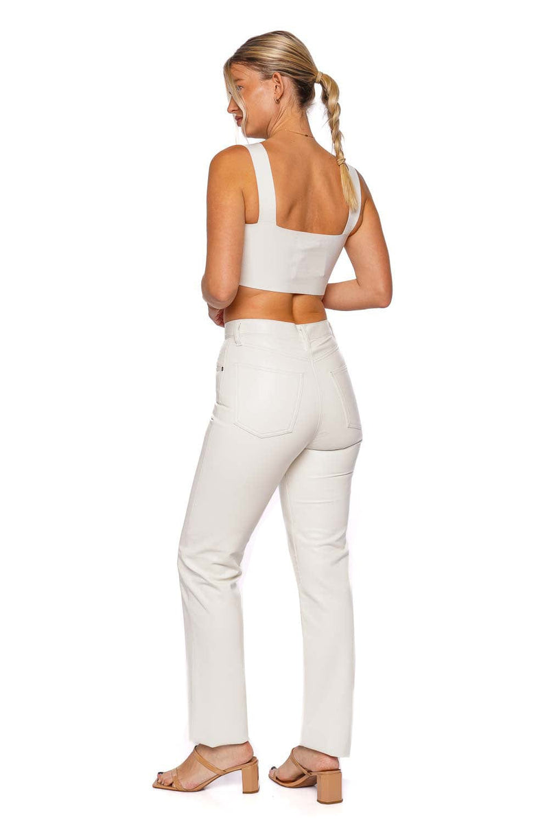 White Bandeau Cropped Top