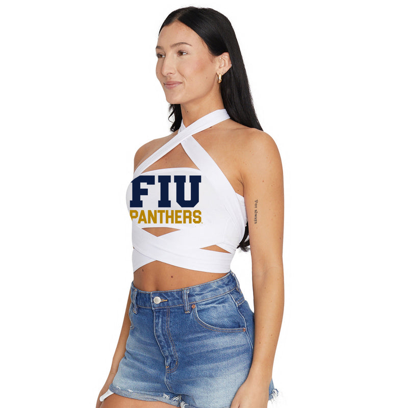 FIU Panthers White Multi Way Bandeau Top
