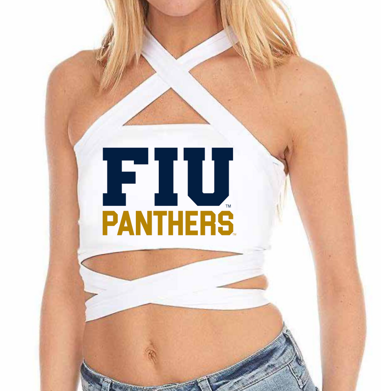 FIU Panthers White Multi Way Bandeau Top