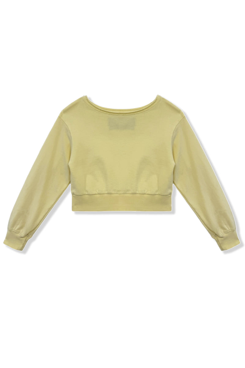 TWEEN TRISTAN VINTAGE STYLE OFF SHOULDER CROP TOP