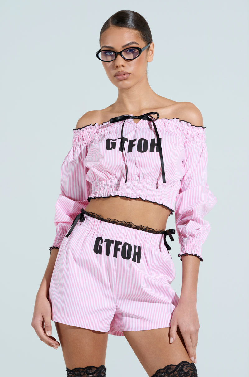 GTFOH OFF THE SHOULDER TOP