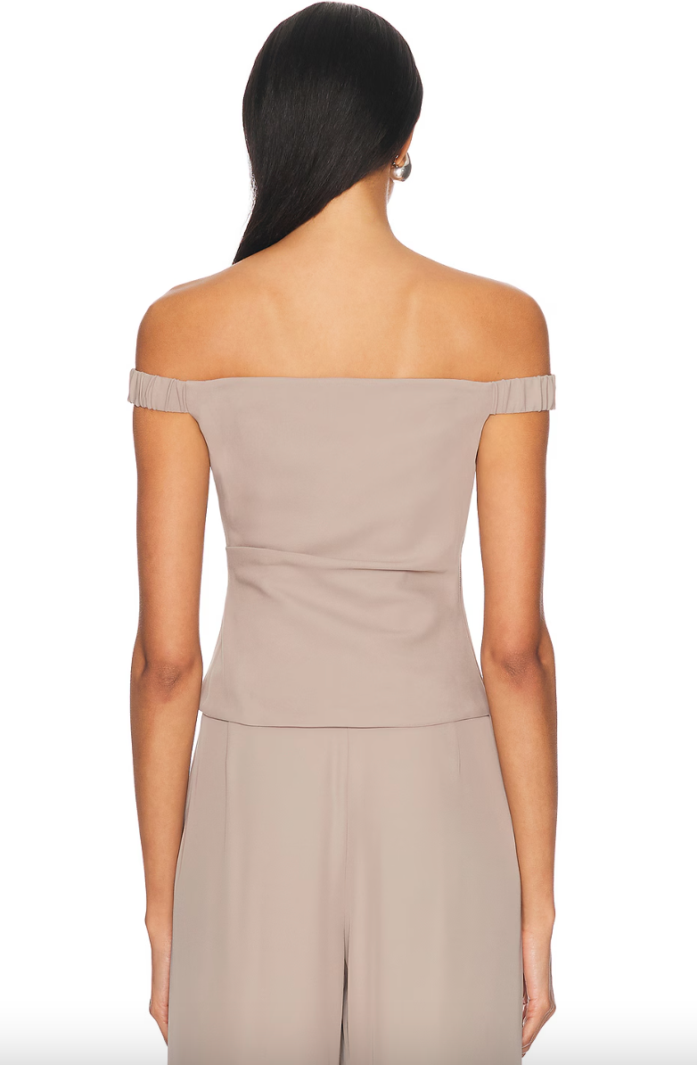Off Shoulder Top Fossil
