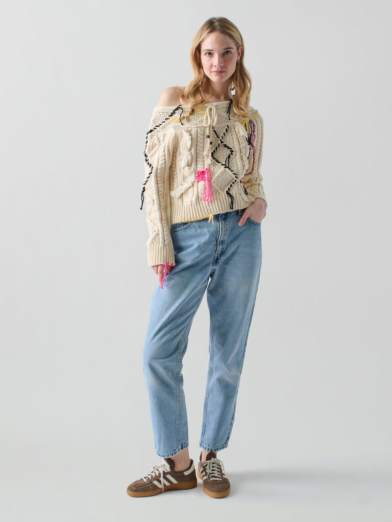 Vaggelis Off Shoulder Sweater