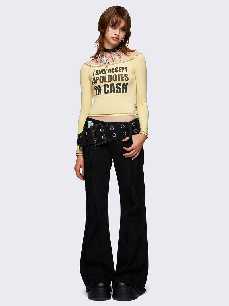 Apologie$ Off-Shoulder Top