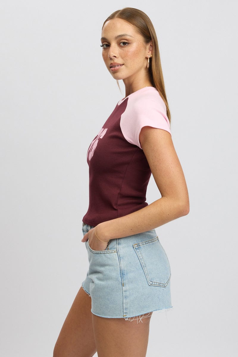 Red Graphic Tee Short Sleeve