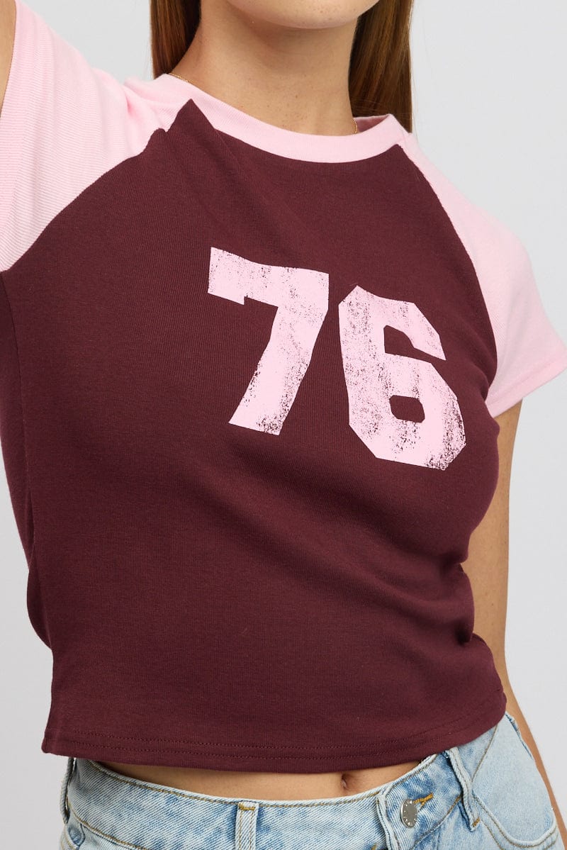 Red Graphic Tee Short Sleeve