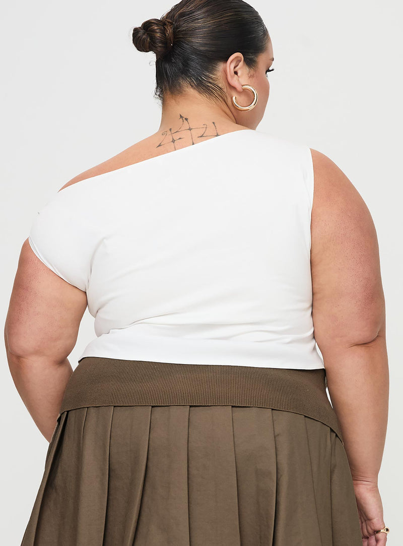Karre Off The Shoulder Top White Curve