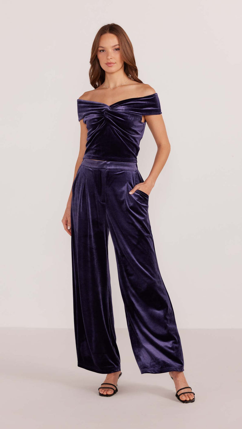 Nisha Velvet Off Shoulder Top - Final Sale