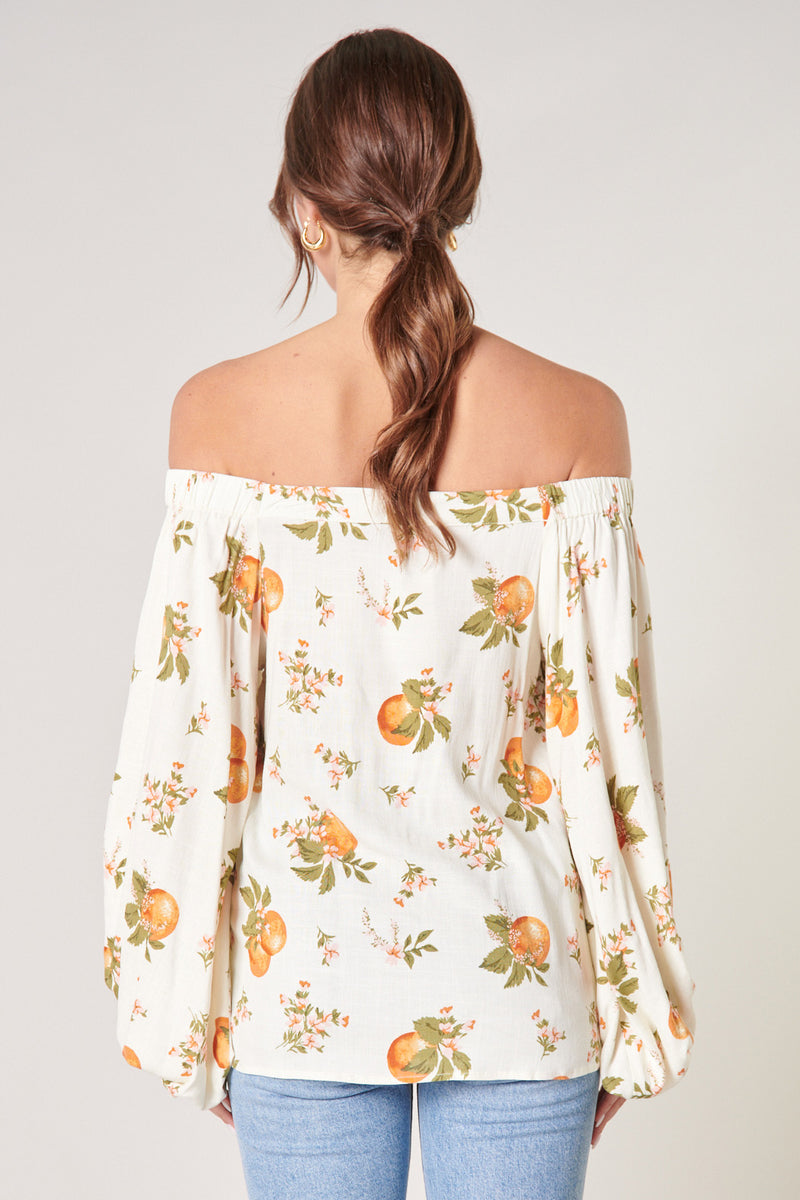 Arancia Floral Off the Shoulder Top