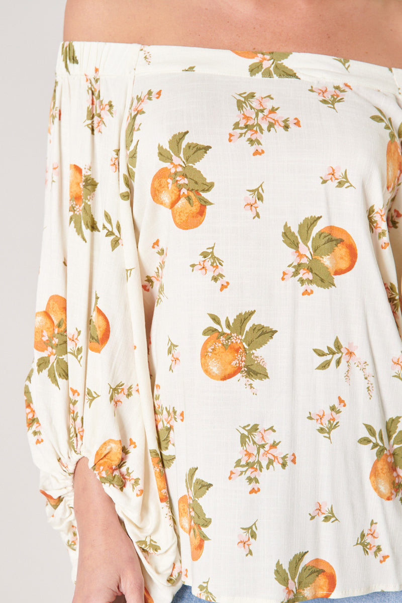 Arancia Floral Off the Shoulder Top