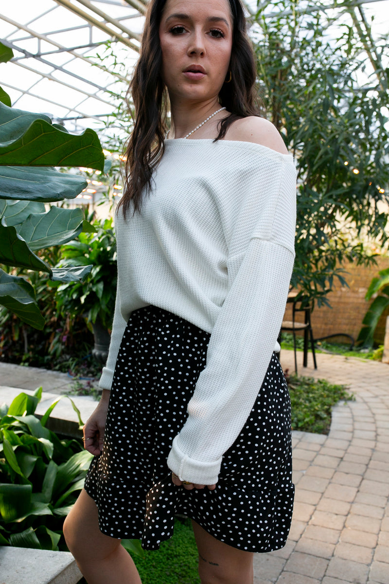 Sweater off the shoulder