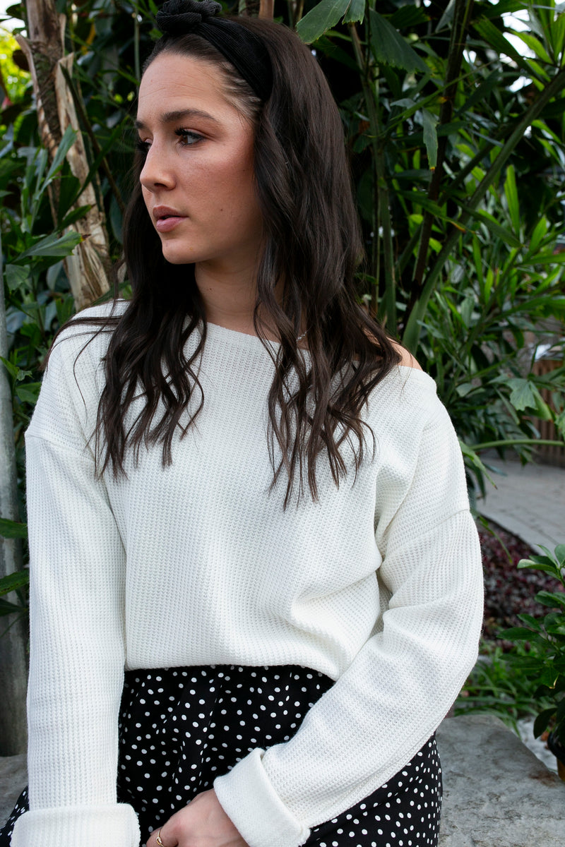 Sweater off the shoulder