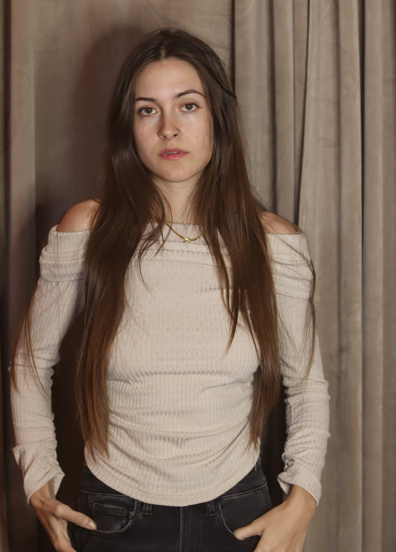 Basic Knit Off Shoulder Top
