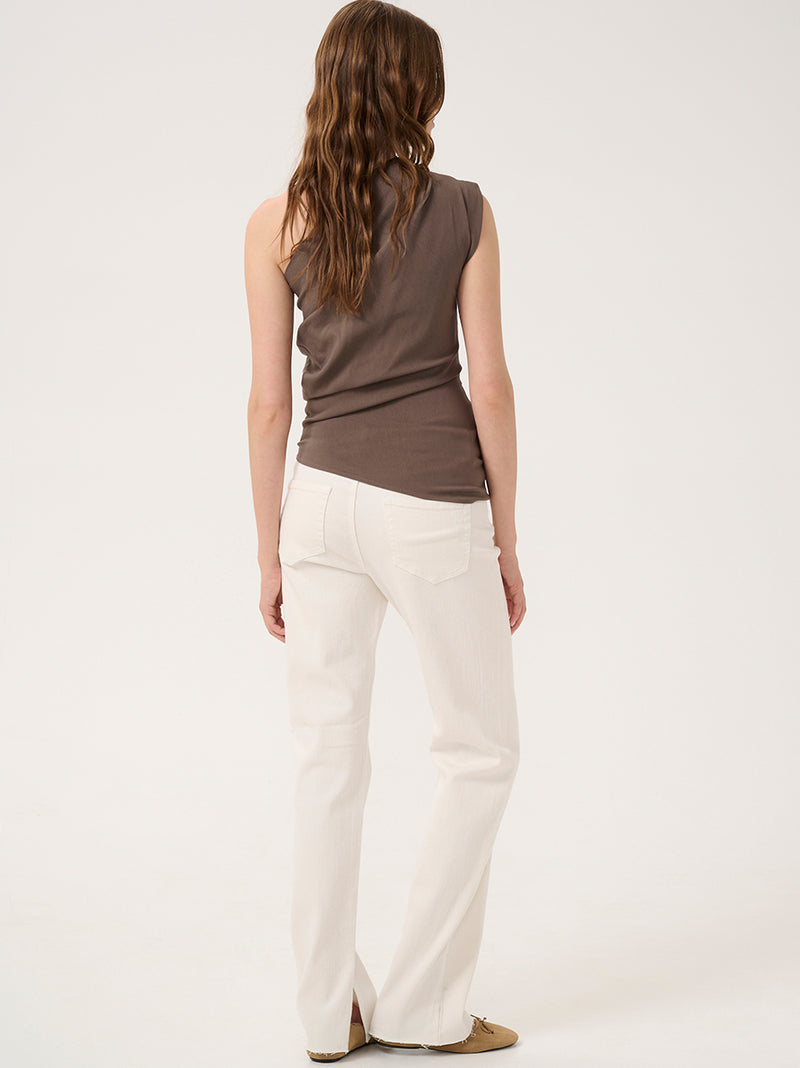 SoraMW Off Shoulder Top Major Brown