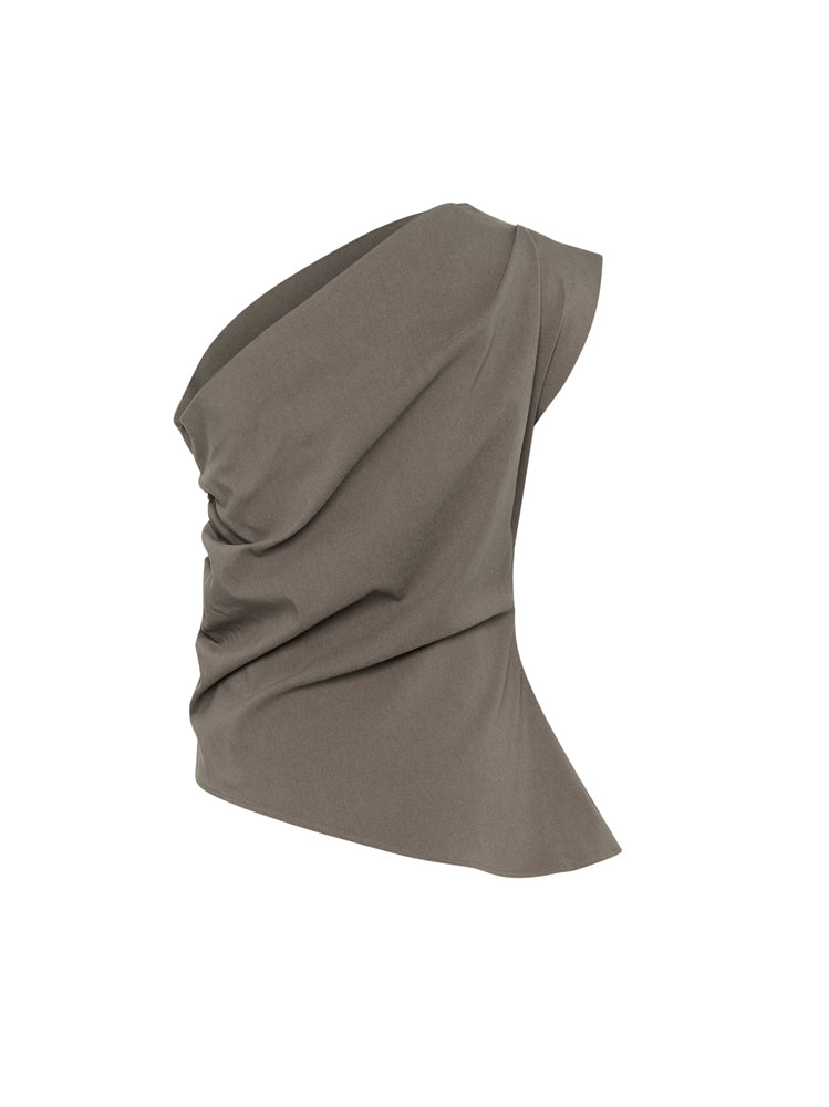 SoraMW Off Shoulder Top Major Brown