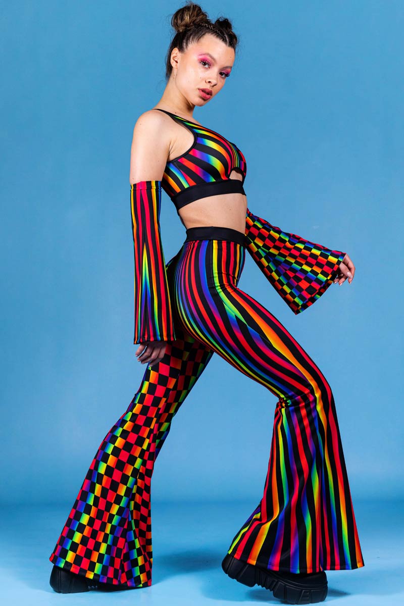 Disco Duality Cut Out Bra Top