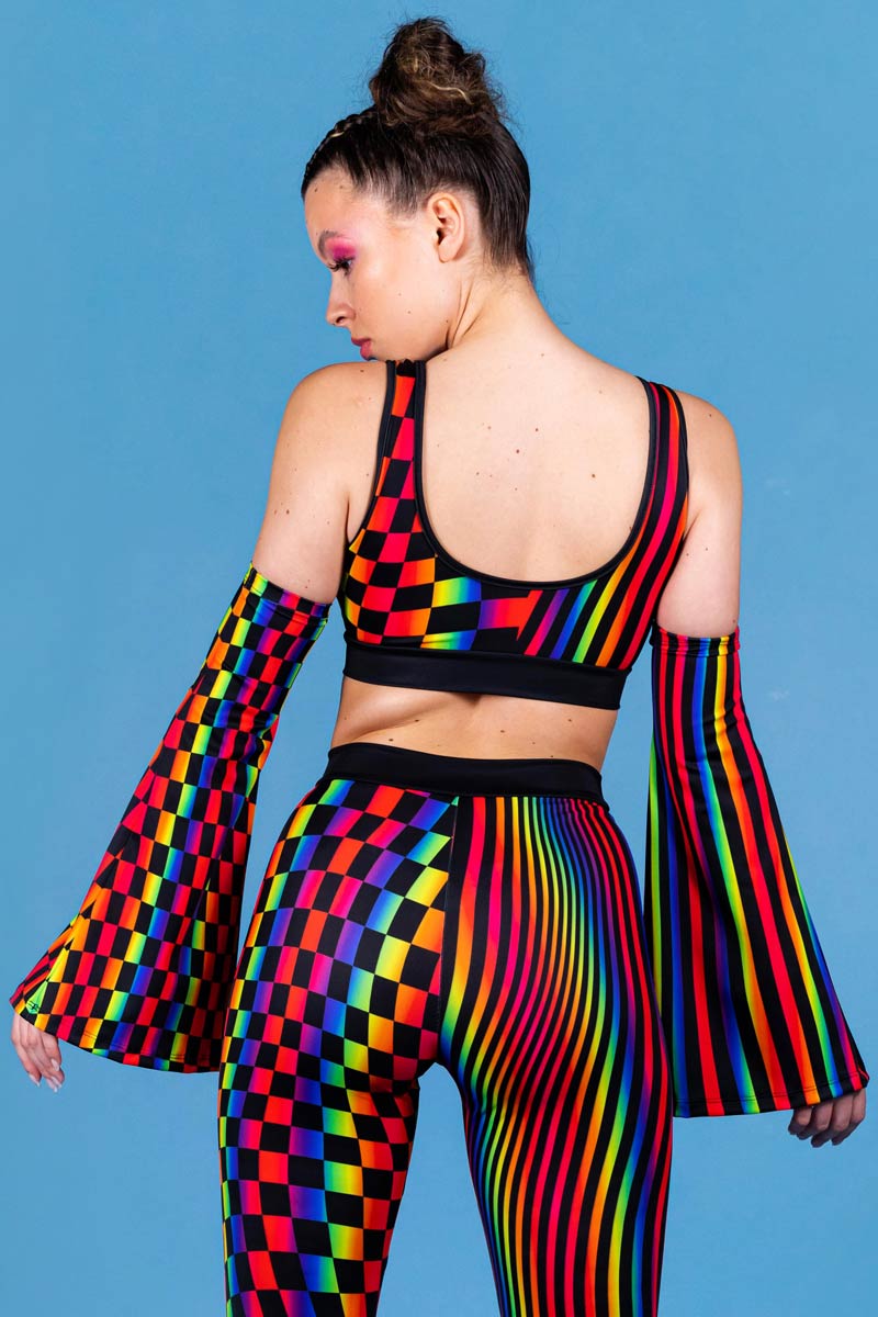 Disco Duality Cut Out Bra Top