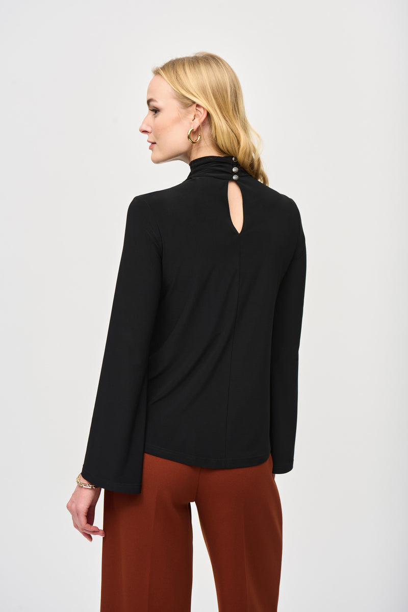 Joseph Ribkoff Cut Out Top 243064 - Black