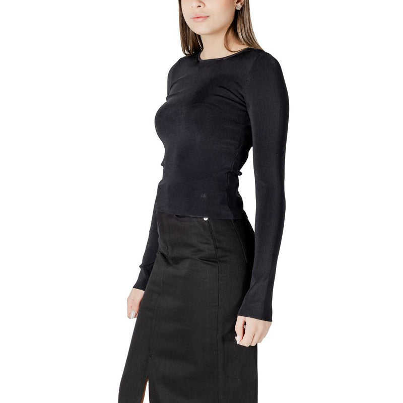 Calvin Klein Jeans Black Cut Out Detail Top for Women