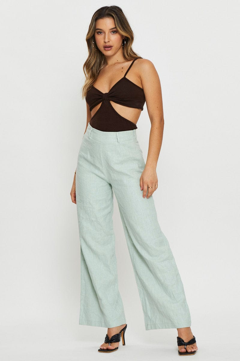 Brown Cut Out Top