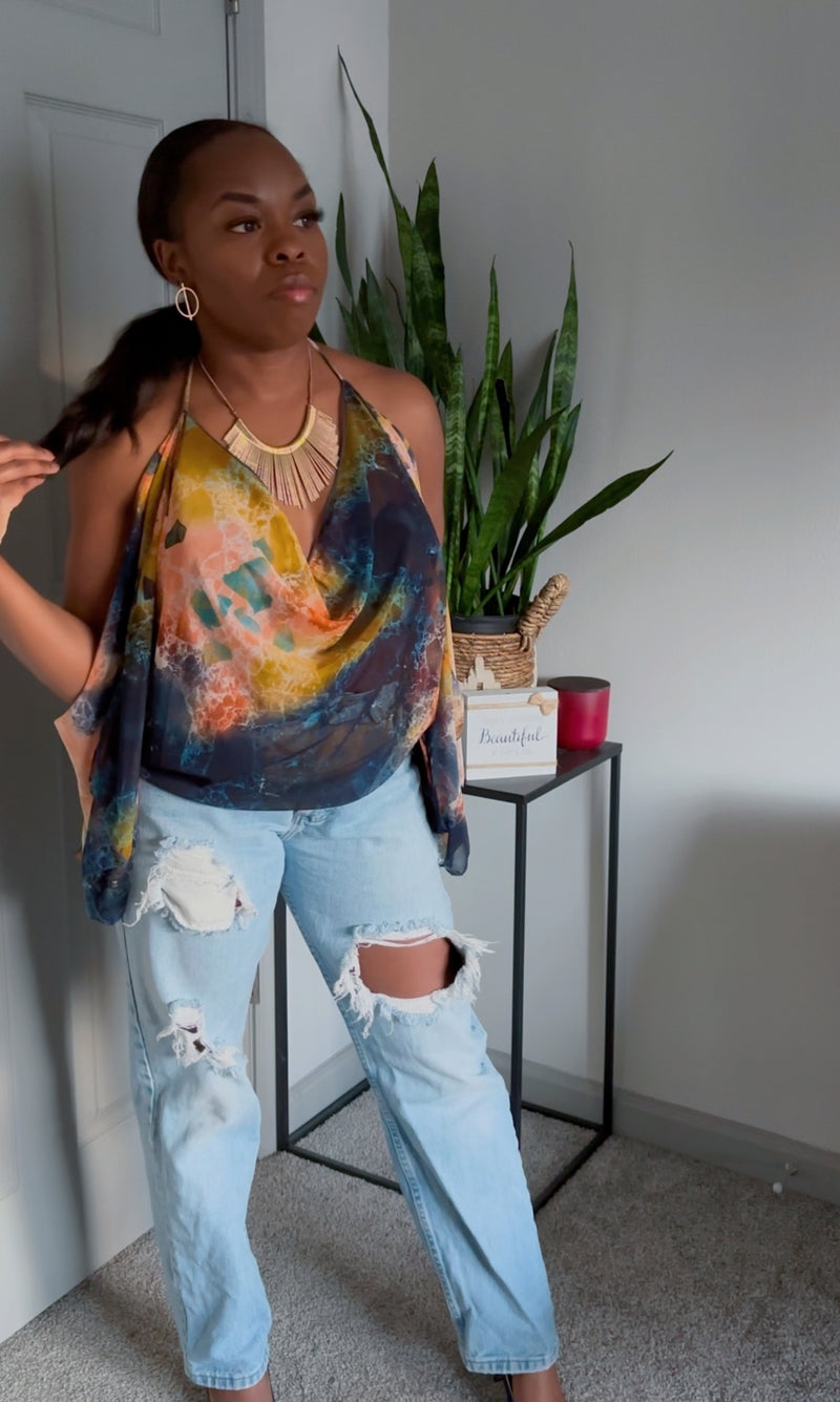 Gianna Backless Sheer Top
