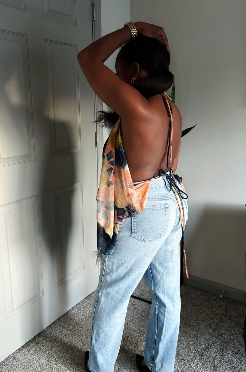 Gianna Backless Sheer Top