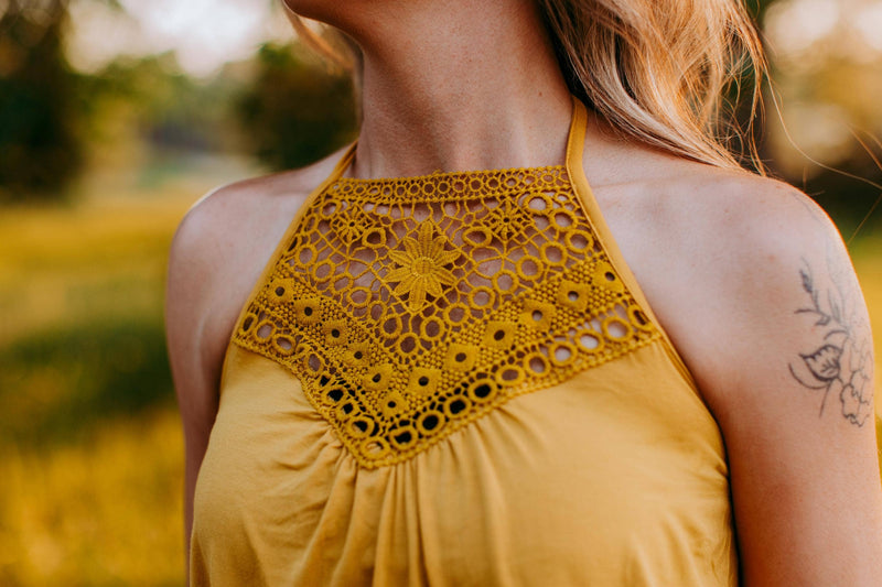 Backless in Beaumont Top (Mustard)
