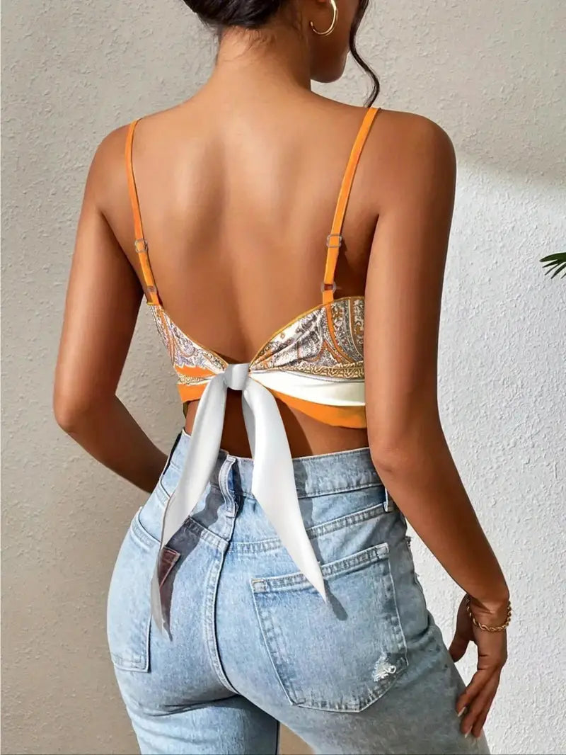 Boho Backless Top