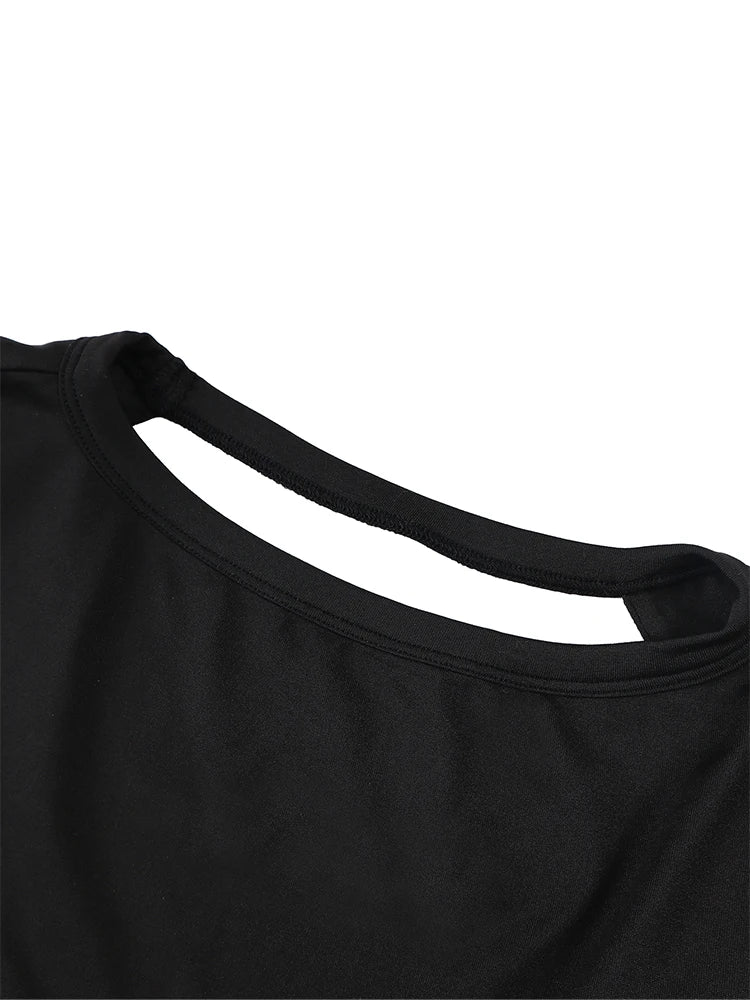 Women Open Back Top  Long Sleeve Ribbed Backless Top Shirt    Chain Backless Crop Tee  Tie Backless Crop Tee