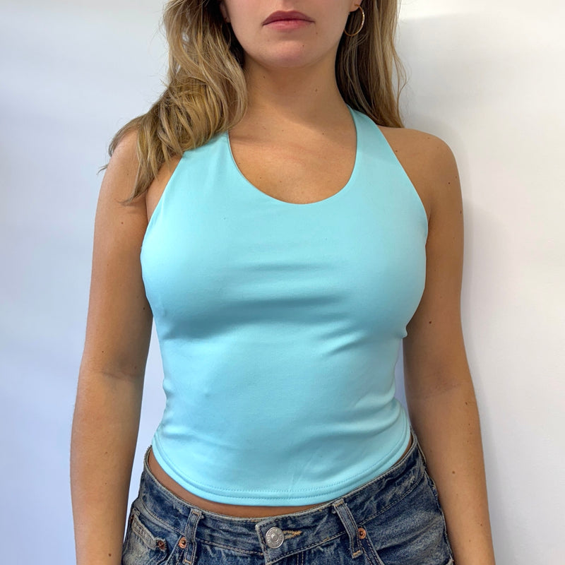 Blue backless cami - Size S
