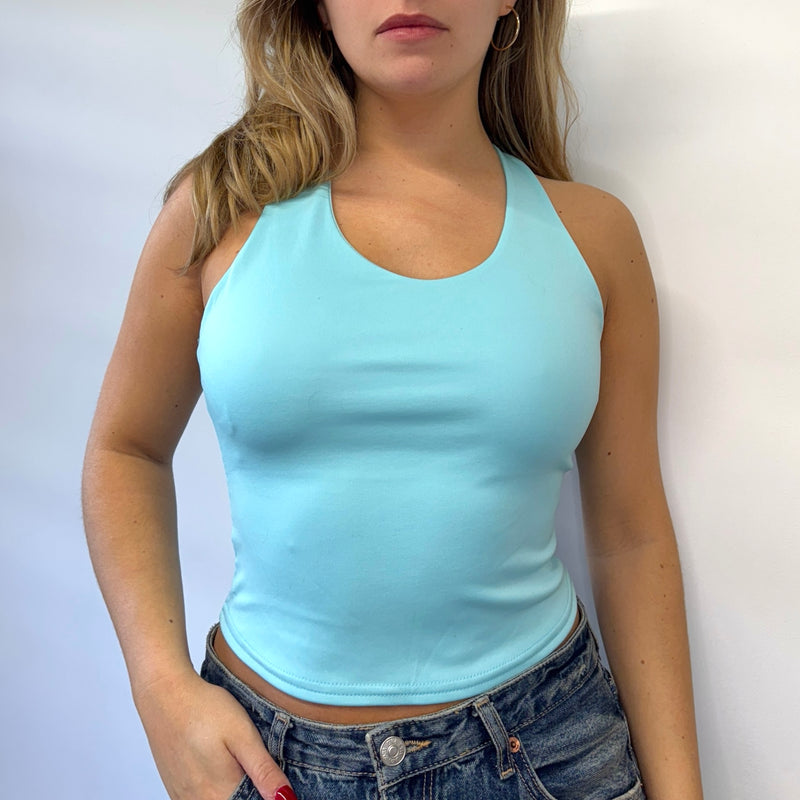 Blue backless cami - Size S