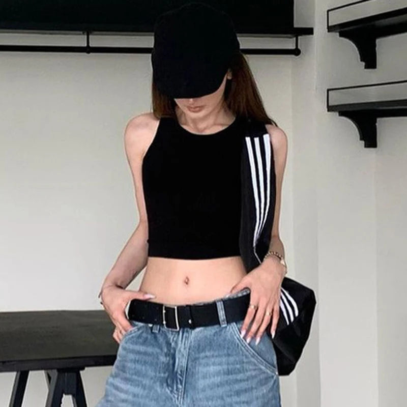 CUTENOVA Y2K Backless Crop Tank – Sexy & Cute 2000s Style